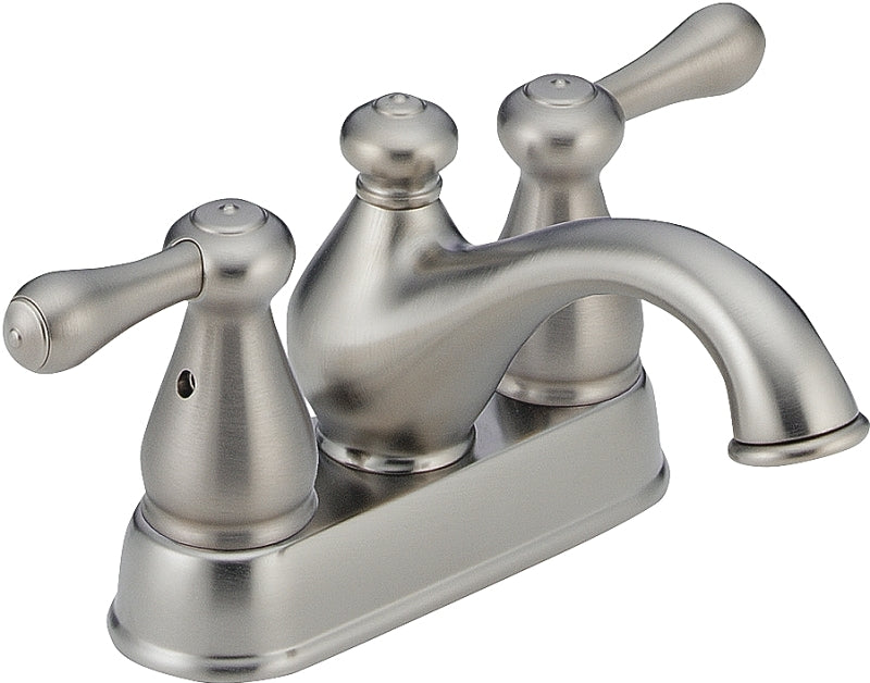 Delta Leland Series 2578LFSS-278SS Bathroom Faucet, 1.2 gpm, 2-Faucet Handle, Brass, Stainless Steel, Lever Handle