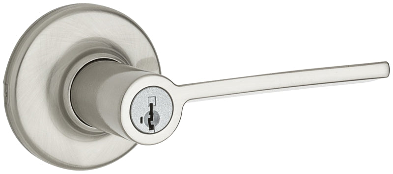 Weiser Elements Ladera Series 9GLC5350-043 Entry Lever, Levers Lock, Satin Nickel, Residential, Universal Hand, 3 Grade