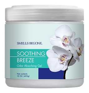 Smells Begone 50116 Odor Absorbing Gel, 15 oz, Jar, Soothing Breeze, 450 sq-ft Coverage Area