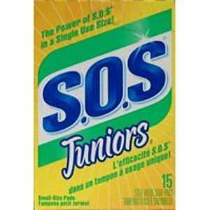 S.O.S Juniors 98027 Soap Pad, Steel Wool Abrasive, Gray