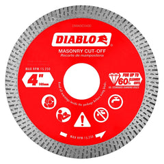 Diablo DMADC0400 Saw Blade, 4 in Dia, Continuous Rim