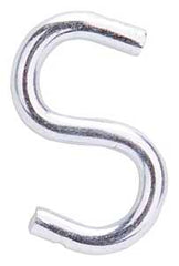 ProSource LR369 S-Hook, 20 lb Working Load, 0.118 in Dia Wire, Steel, Zinc