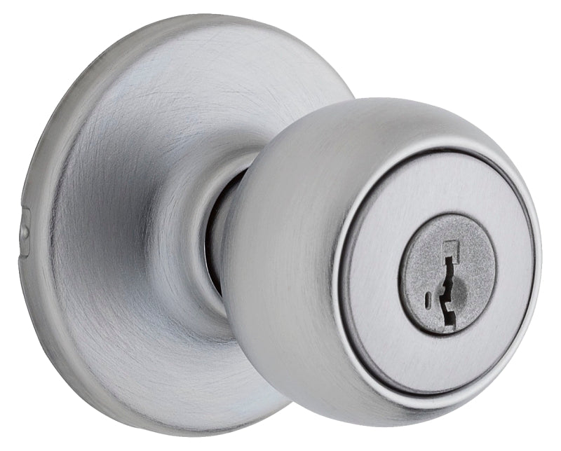 Weiser Fairfax Series GAC531 F26D SMT M Entry Door Knob, 1-15/16 in Dia Knob, Satin Chrome