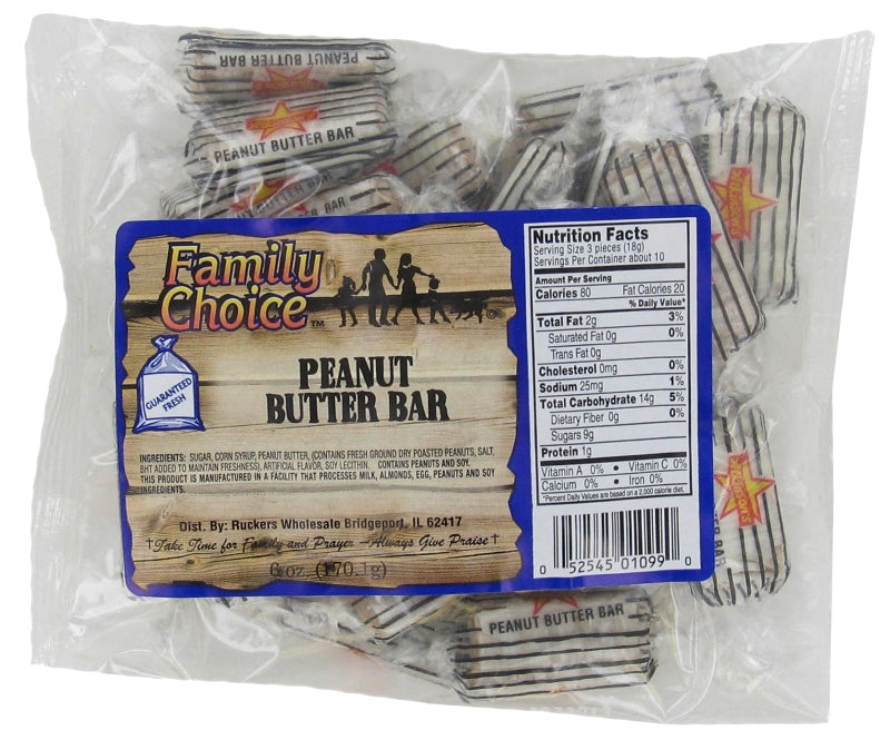 Family Choice 1099 Peanut Butter Bar, 6 oz