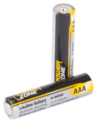 PowerZone LR03-4P-DB Battery, 1.5 V Battery, AAA Battery, Zinc, Manganese Dioxide, and Potassium Hydroxide