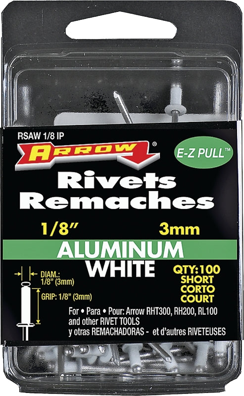 RSAW1/8IP RIVET SHORT ALUM WHT