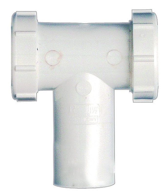 Plumb Pak PP20667 Center Outlet and Tailpiece, 1-1/2 in, Slip-Joint, Plastic, White