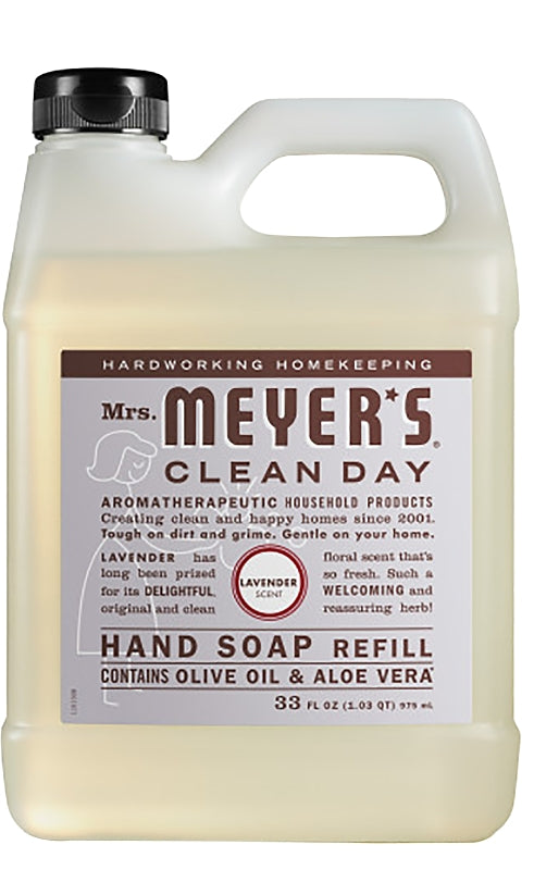 Mrs. Meyer's 11163 Hand Soap, Liquid, Lavender, 33 oz Jug
