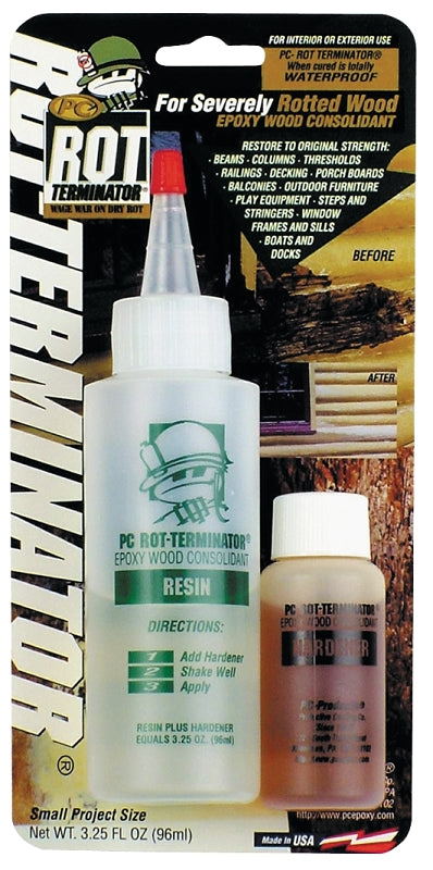 Protective Coating 350614 Wood Hardener, Liquid, Amber/Colorless, 3.25 oz, Bottle