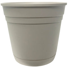 Southern Patio RN1207TA Riverland Planter, 13-5/8 in W, 13-5/8 in D, Round, Plastic, Oxford Tan