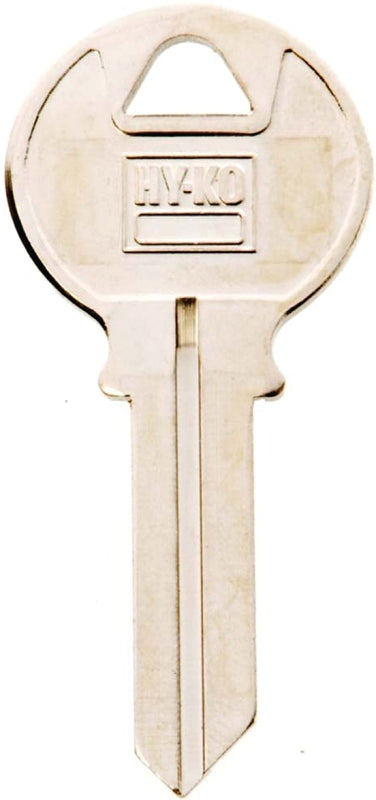 Hy-Ko 11010CL1 Key Blank, Brass, Nickel, For: Clinton Cabinet, House Locks and Padlocks