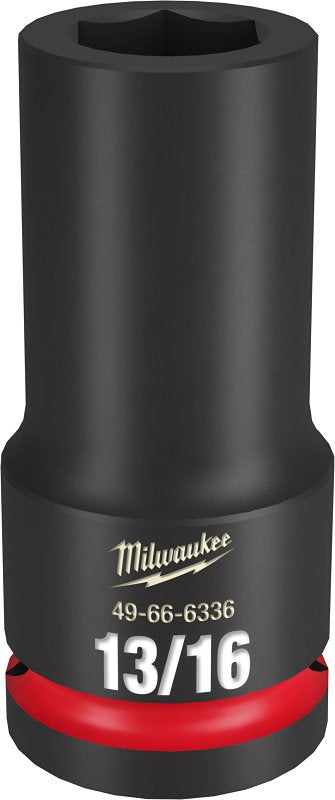 Milwaukee SHOCKWAVE Impact Duty Series 49-66-6336 Deep Impact Socket, 13/16 in Socket, 3/4 in Drive, Square Drive