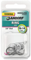 Jandorf 60903 Ring Terminal, 16 to 14 AWG Wire, 3/8 in Stud, Copper Contact