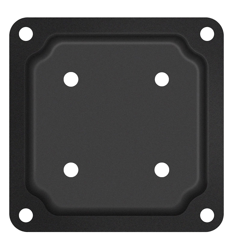 Nuvo Iron WPCP4B Wood Post Connector Plate, 4 x 4 in Column/Post, Steel, Black
