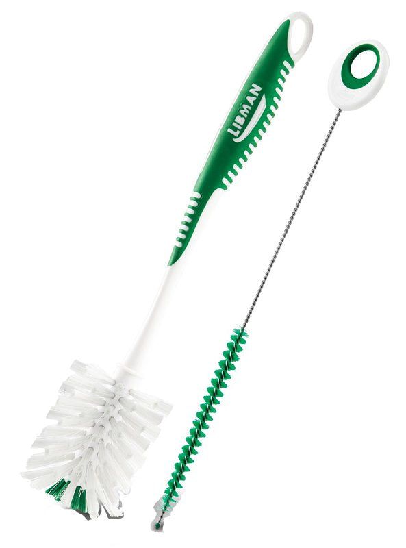 LIBMAN 1371 Bottle and Straw Cleaning Kit, 12 in OAL, Wire Trim, Comfort Grip, Ergonomic Handle