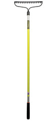 Structron S600 Safety Series 49754 Bow Rake with Retroreflective Tape, 3 in L Head, 16 in W Head, 16 -Tine