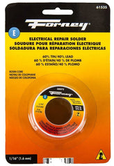 Forney 61535 Solder, 4 oz Carded, Solid, Silvery White, 190 deg C Melting Point