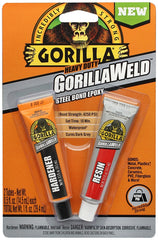 Gorilla 4330101 Steel Bond Epoxy, Black/Off-White, Liquid, 1 oz Tube