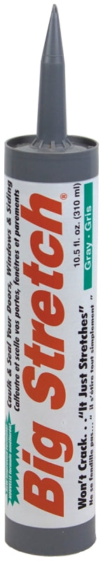 Big Stretch 10060 Elastomeric Sealant, Gray, 1 to 3 days Curing, 40 to 120 deg F, 10.5 fl-oz Cartridge