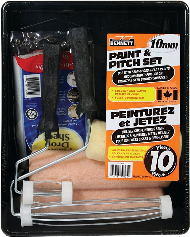 BENNETT SET 10P Paint and Pitch Set, Semi-Smooth, Smooth Surface, 10-Piece
