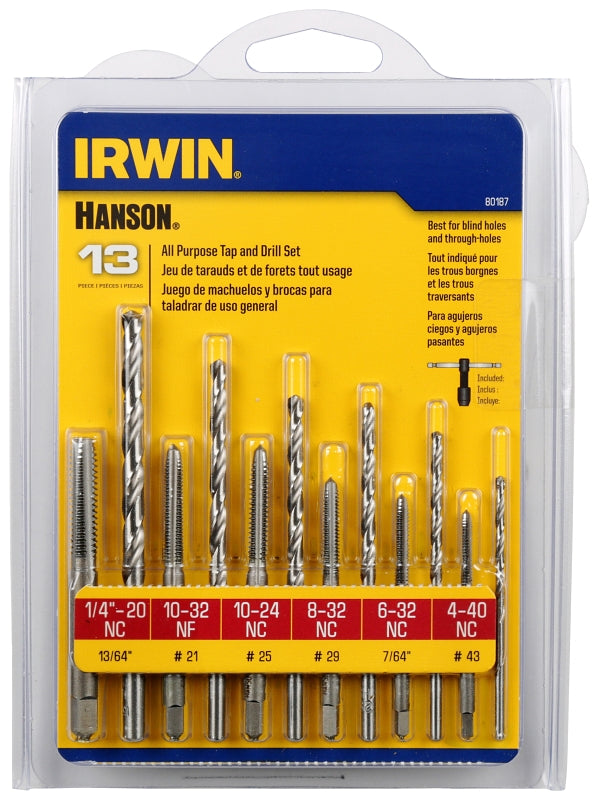 80187 TAP & DRILL SET HCS/HSS