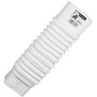 Amerimax 37084HPC Flex Elbow, 2 x 3 in Gutter, Plastic, White