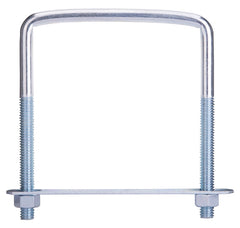 ProSource LR356 U-Bolt, 3/8 in Thread, 3 in L Thread, Steel, Zinc