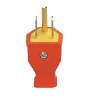 Eaton Wiring Devices SA3990 Electrical Plug, Spring Action, 21/64 in, 2-Pole, 15 A, 125 V, NEMA: NEMA 5-15, Orange