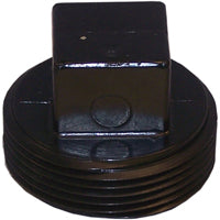 Canplas 103052SBC Threaded Plug, 2 in, MNPT, ABS, Black, SCH 40 Schedule