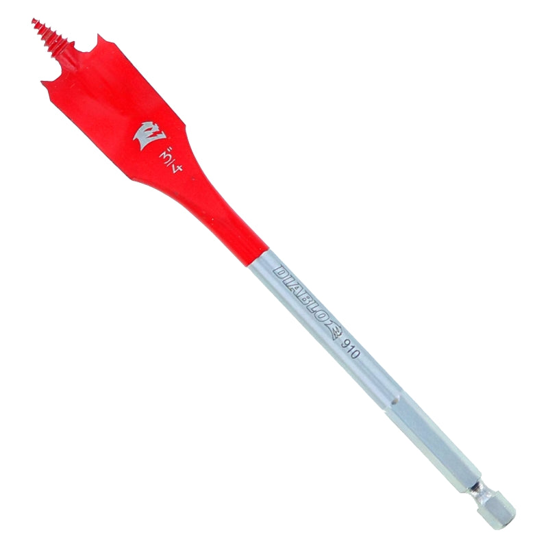 Diablo SPEEDemon DSP2090 Spade Drill Bit, 3/4 in Dia, 6 in OAL, 10 mm Dia Shank, Hex Shank