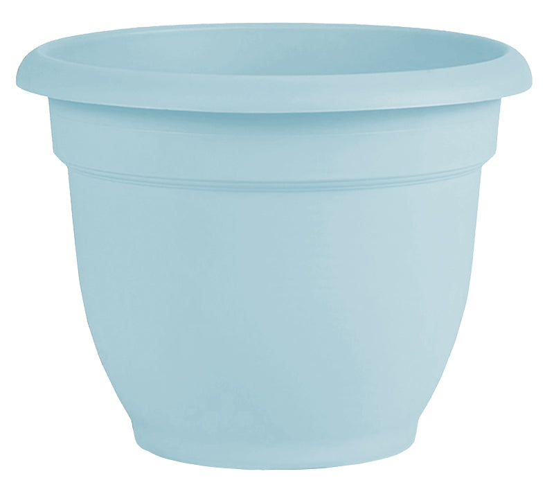 Bloem Ariana Series AP1237 Planter, 13 in W, 13 in D, Round, Plastic, Misty Blue
