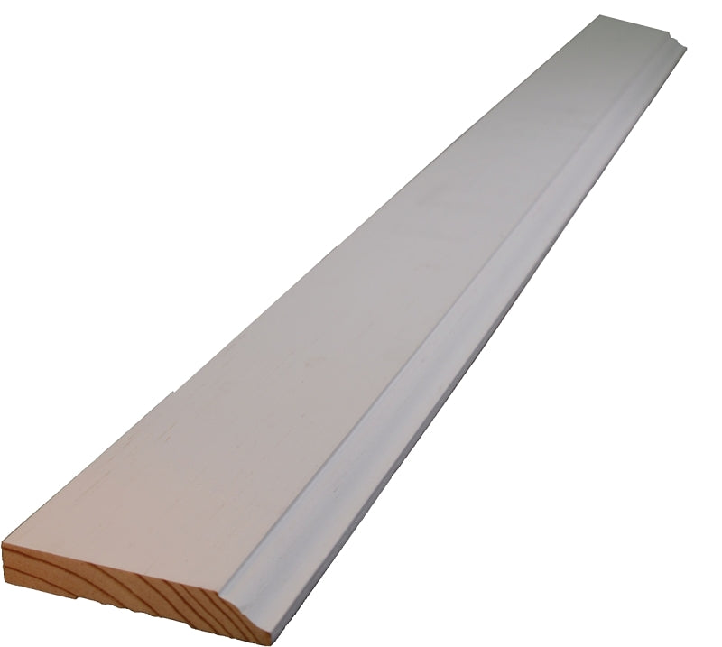 ALEXANDRIA Moulding 0W623-93096C1 Base Moulding, 96 in L, 3-1/4 in W, 9/16 in Thick, Wood, Primed