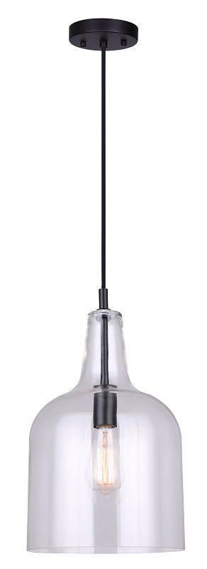 PNDT LIGHT 1LT CLR MAT BLK 60W