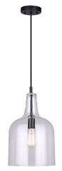 PNDT LIGHT 1LT CLR MAT BLK 60W