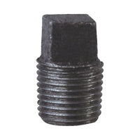 ProSource B291 6 Pipe Plug, 1/8 in, MPT, Square Head, Iron, 40 Schedule