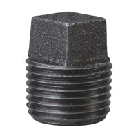 ProSource 31-1/2B Pipe Plug, 1/2 in, MPT, Square Head, Iron, 40 Schedule