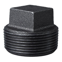 ProSource B291 40 Pipe Plug, 1-1/2 in, MPT, Square Head, Iron, 40 Schedule