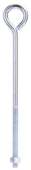 ProSource Eye Bolt, 3 in L Machine Thread, 5/16 in Dia Eye, 8 in L, 183 lb Working Load, Steel, Zinc