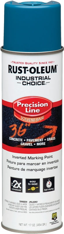 Industrial Choice 203022 Inverted Marking Spray Paint, Semi-Gloss, APWA Caution Blue, 17 oz, Can