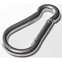 Baron 2450-9/32 Spring Hook Snap Link, 0.28 in THK Dimensions, Steel, Zinc