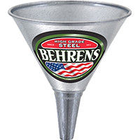 Behrens GF51 Funnel with Screen, 1 qt Capacity, Galvanized Steel, 7 in H