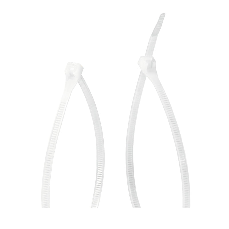 GB 45-312 Cable Tie, Double-Lock Locking, 6/6 Nylon, Natural
