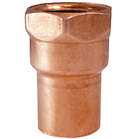 Nibco U603 Series W01000T Pipe Adapter, 3/8 in, Sweat x FPT, Copper, 779 psi Pressure