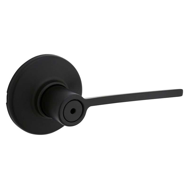 Kwikset Ladera Series 300LRL RDT 514 CP Bed and Bath Lever, Matte, Zinc, Black, Left, Right Hand