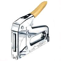 Arrow T25 Cable Staple Gun, Crown Staple, 3/8, 7/16, 9/16 in W Crown, Steel Staple