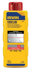 Irwin STRAIT-LINE 64902 Marking Chalk Refill, Red, Permanent