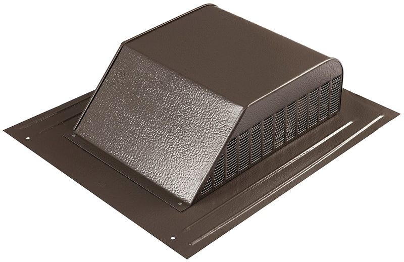 Master Flow SSB960ABR Roof Louver, 18 in L, 20-1/2 in W, Aluminum, Brown