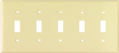 2155V-BOX IVORY WALLPLATE 5-GA