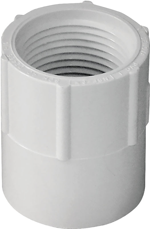 Xirtec 140 435560 Pipe Adapter, 3/4 in, Socket x FPT, PVC, SCH 40 Schedule