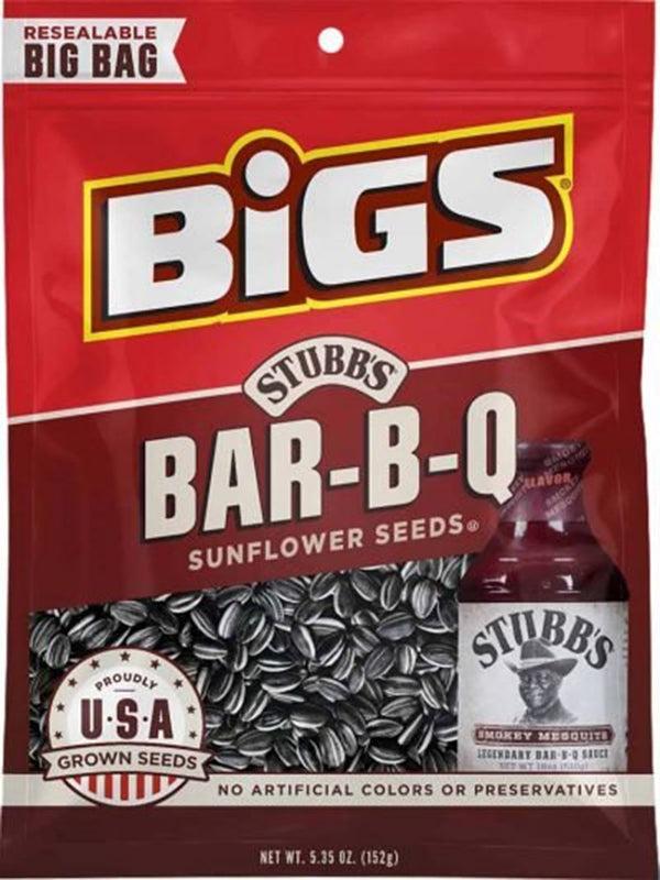 Bigs 607455 Sunflower Seeds, Tangy BBQ, 5.35 oz, Bag